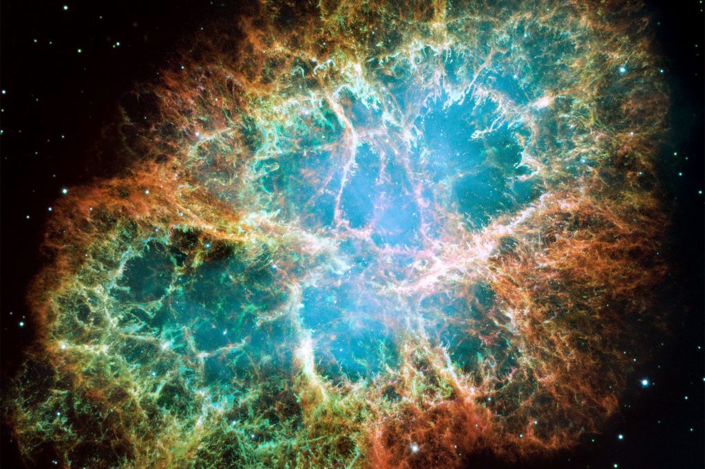 Mozaična slika Messiera 1, ostatka stare supernova eksplozije i jak izvor zračenja. Izvor: NASA, ESA, J. Hester i A. Loll / Državno Sveučilište u Arizoni