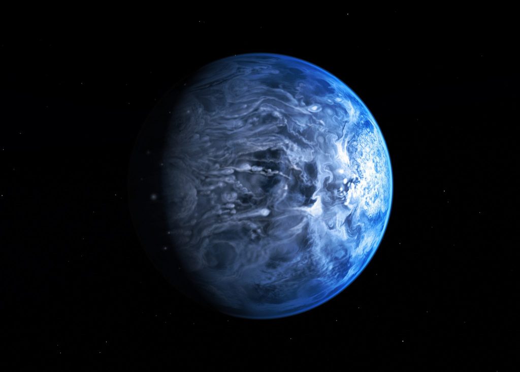 Egzoplanet HD 189733b, zastrašujući planet s neprestanom kišom stakla. Izvor: NASA