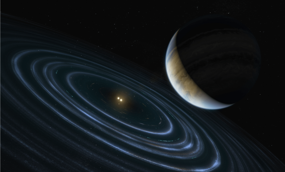 Umjetnički prikaz egzoplaneta Planet HD 106906 b. Zasluge: NASA, ESA i M. Kornmesser (ESA / Hubble)