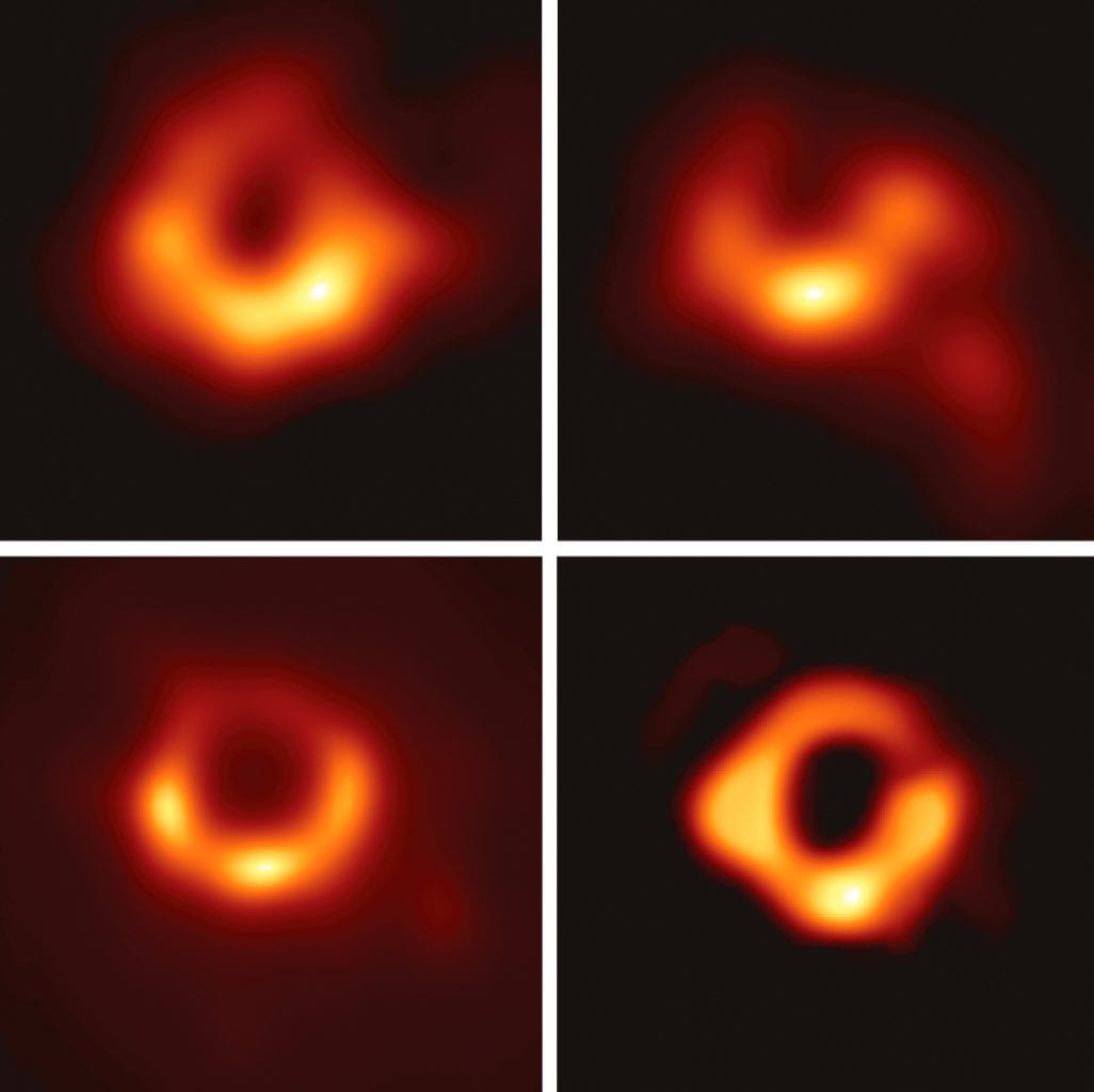 Crna rupa u središtu galaksije Messier 87 koja je postala prva crna rupa koju je fotografirao teleskop Event Horizon. Izvor: EHT