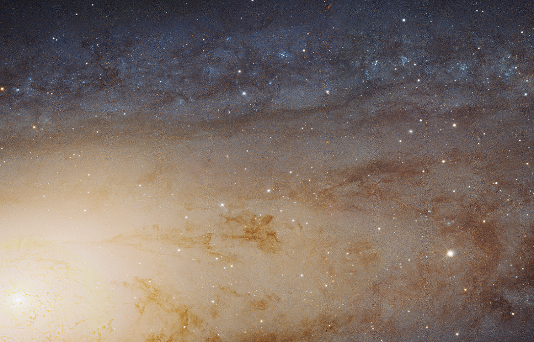 Jedan dio galaskije Andromeda. Izvor: NASA, ESA, J. Dalcanton, B.F. Williams and L.C. Johnson (University of Washington), the PHAT team and R. Gendler