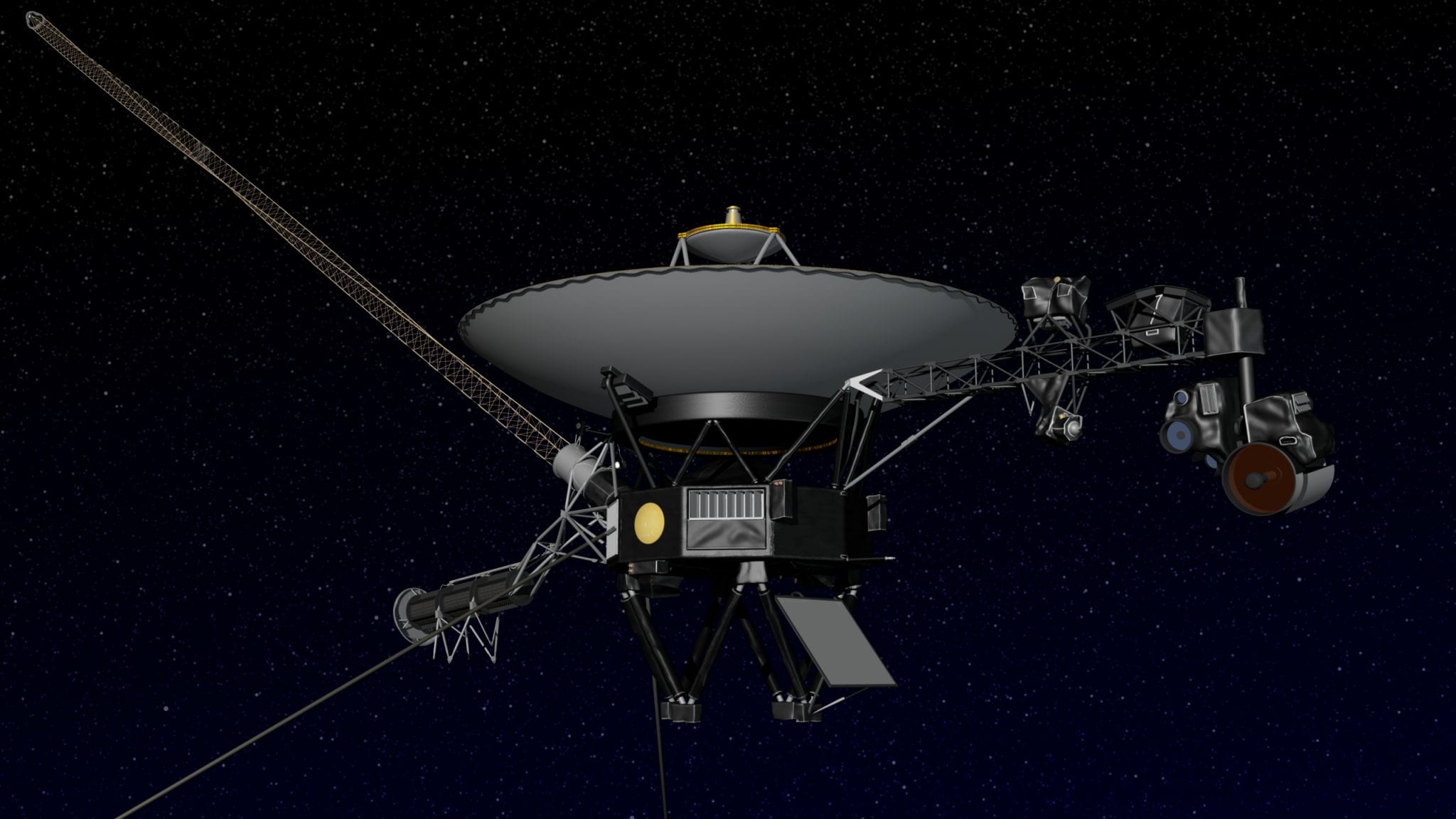 Umjetnička impresija NASA-ine letjelice Voyager u svemiru. Izvor: NASA / JPL-Caltech