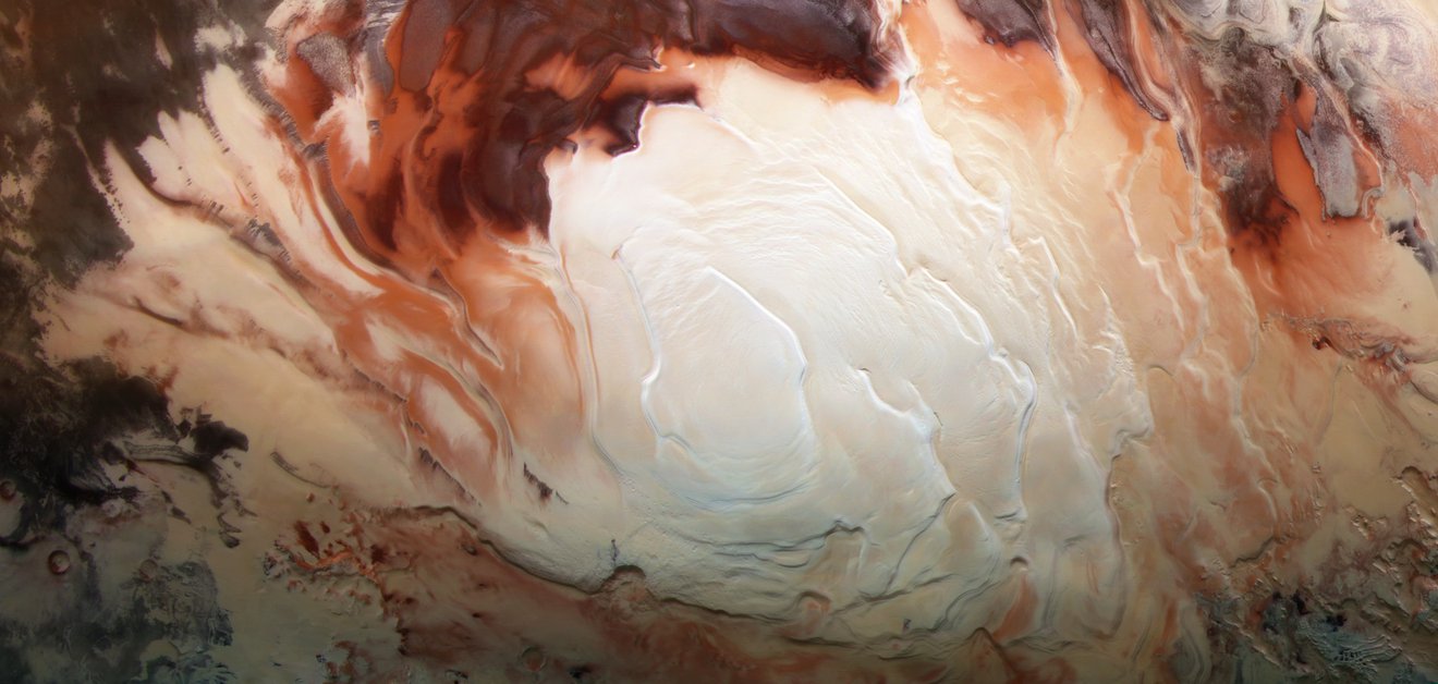 Marsov južni pol. Izvor: Nasa.gov