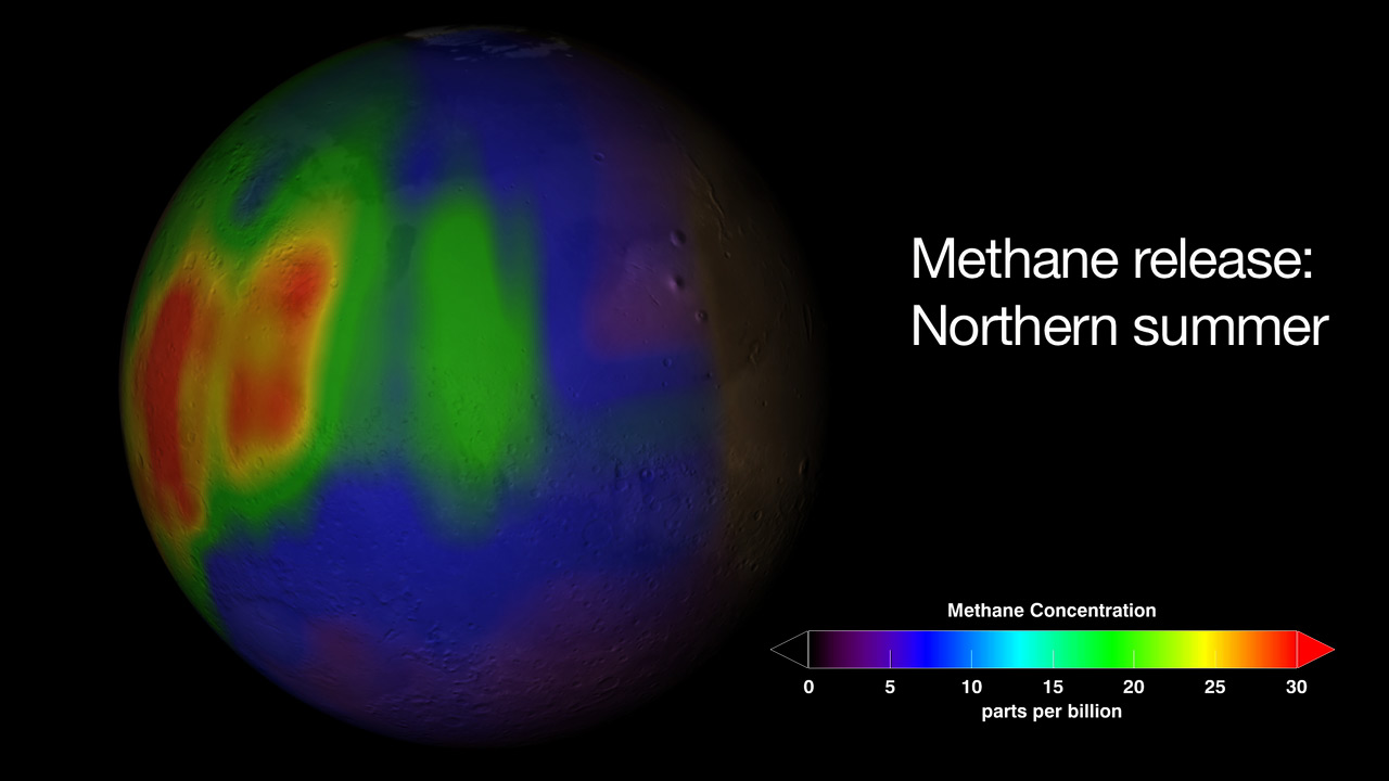 Metan na Marsu. Izvor: Wikimedia Commons.