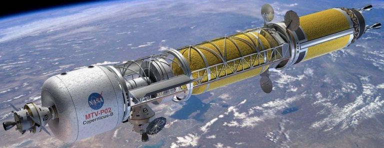 Koncept letjelice s ljudskom posadom s dva nuklearna motora za let na Mars iz sada već nepostojećeg programa NASA Constellation. Izvor: NASA
