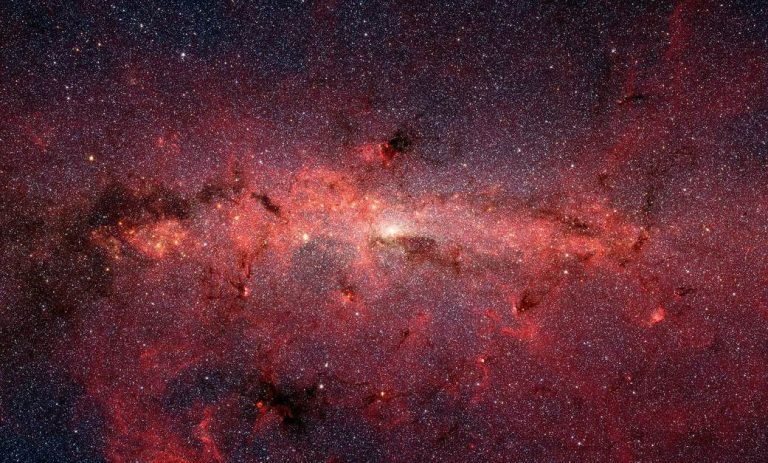 Središte Mliječne staze. Izvor: NASA, JPL-Caltech, Susan Stolovy (SSC/Caltech) et al.