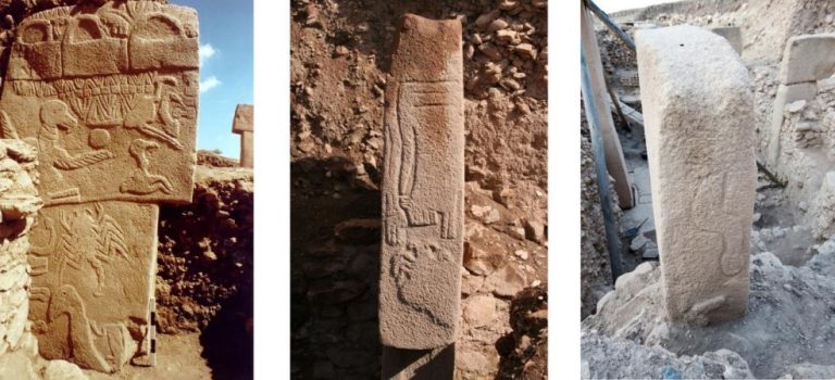 Slika stupa 43 iz Göbekli Tepea. Izvor slike: K. Schmidt, N. Becker, DAI.