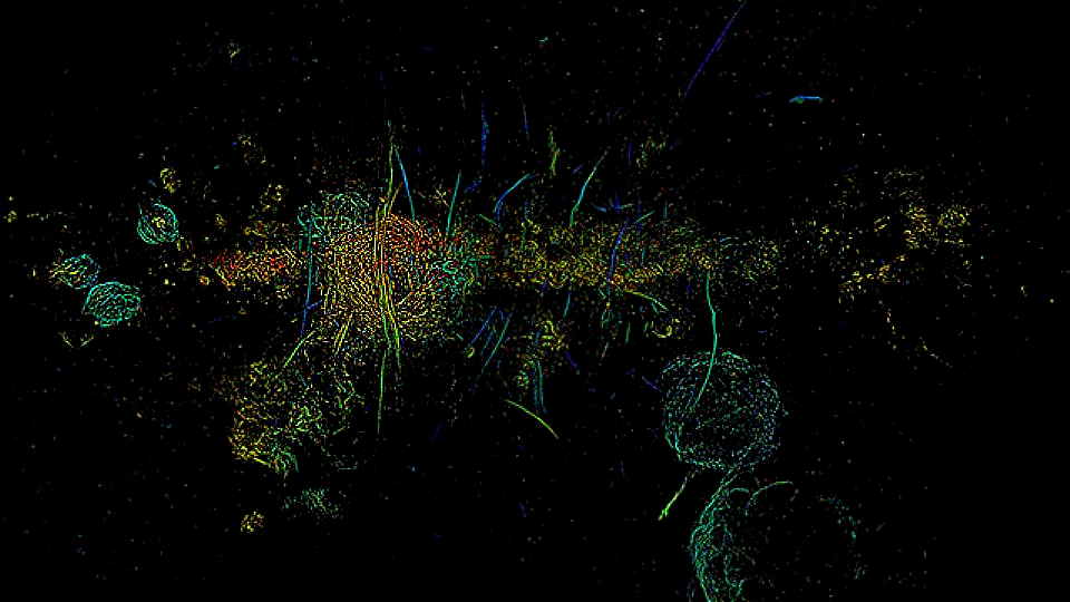 Filamenti u našoj galaksiji. Izvor: Northwestern University.