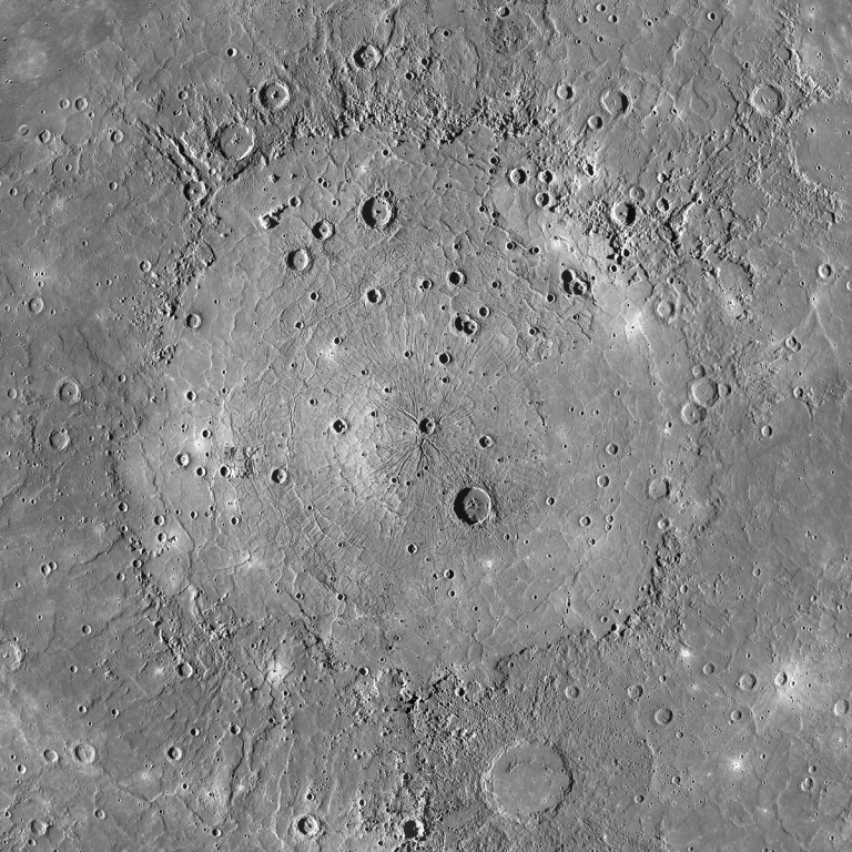 Ravnica vrućine na površini Merkura. Izvor: NASA.
