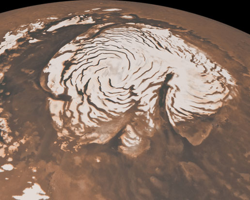 Polarna kapa na sjeveru Marsa.