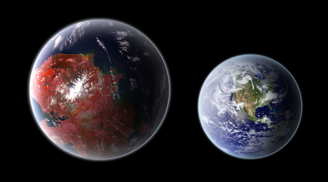 Egzoplanet Kepler-442b. Izvor: Wikimedia Commons.