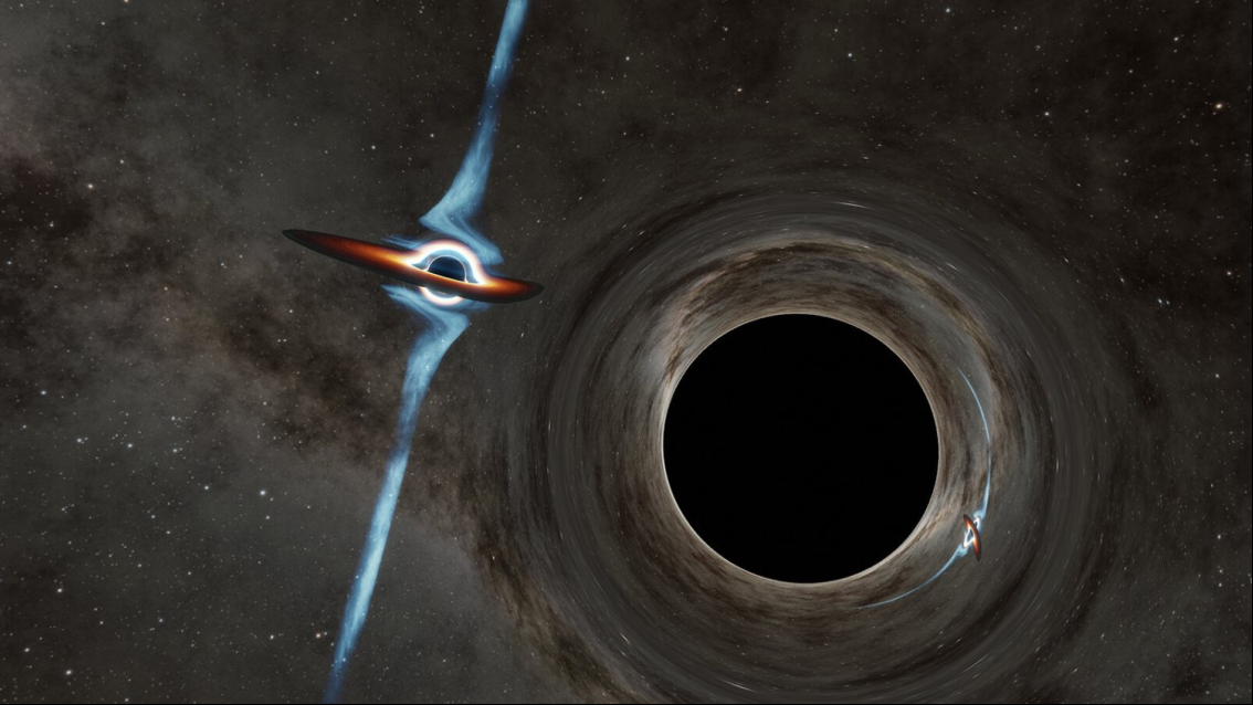 Dvije supermasivne crne rupe. Izvor: Caltech/R. Hurt (IPAC).