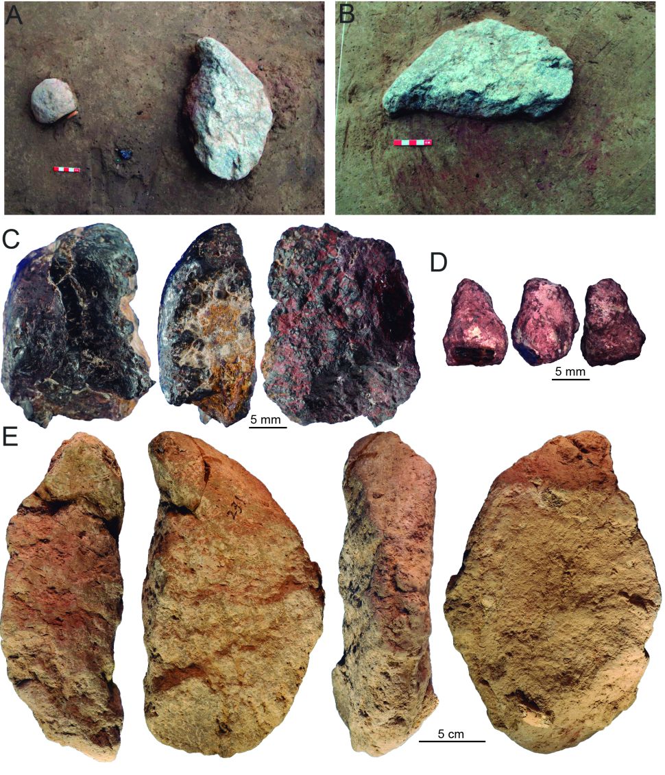 Ostaci okera. Izvor: a-Gang Wang, Francesco d’Errico / Wang et al., Innovative ochre processing and tool-use in China 40,000 years ago. Nature. 2022.