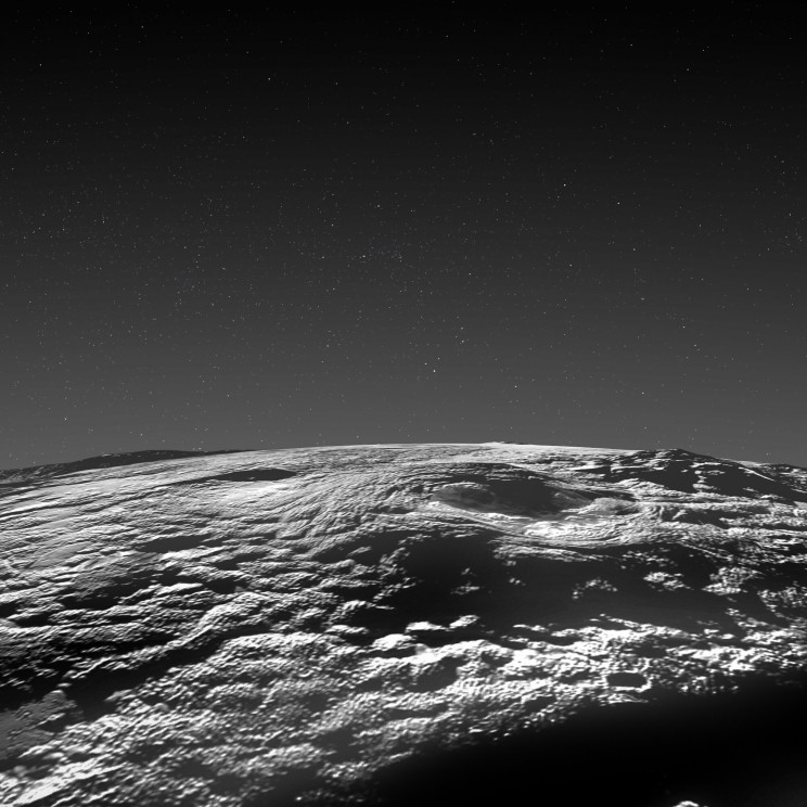 Plutonova ledena vulkanska regija. Izvor: NASA/Laboratorij za primijenjenu fiziku Sveučilišta Johns Hopkins/Southwest Research Institute/Isaac Herrera/Kelsi Singer