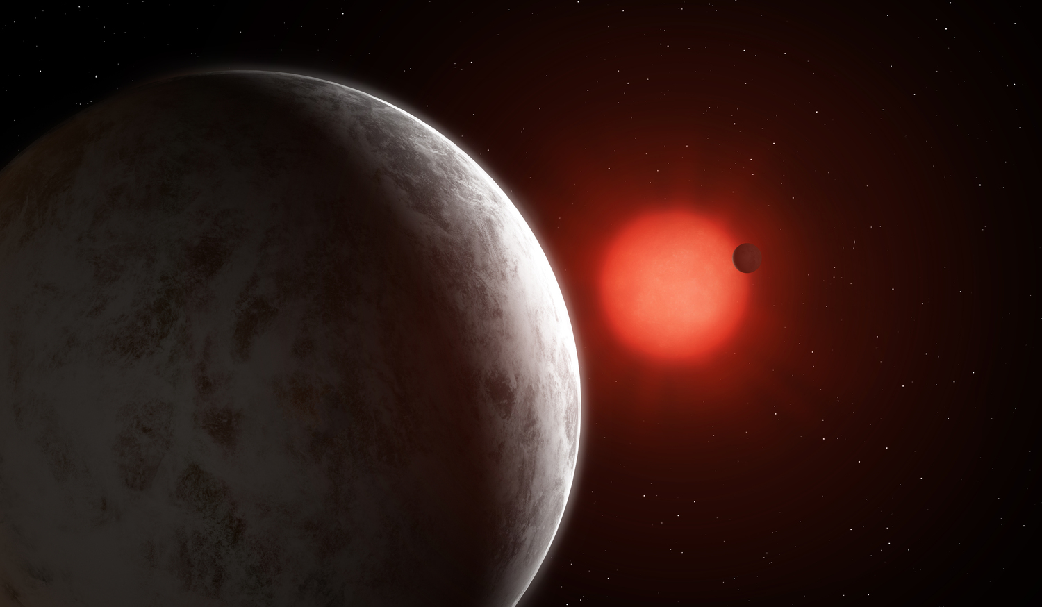 Umjetnički prikaz sustava Gliese 887