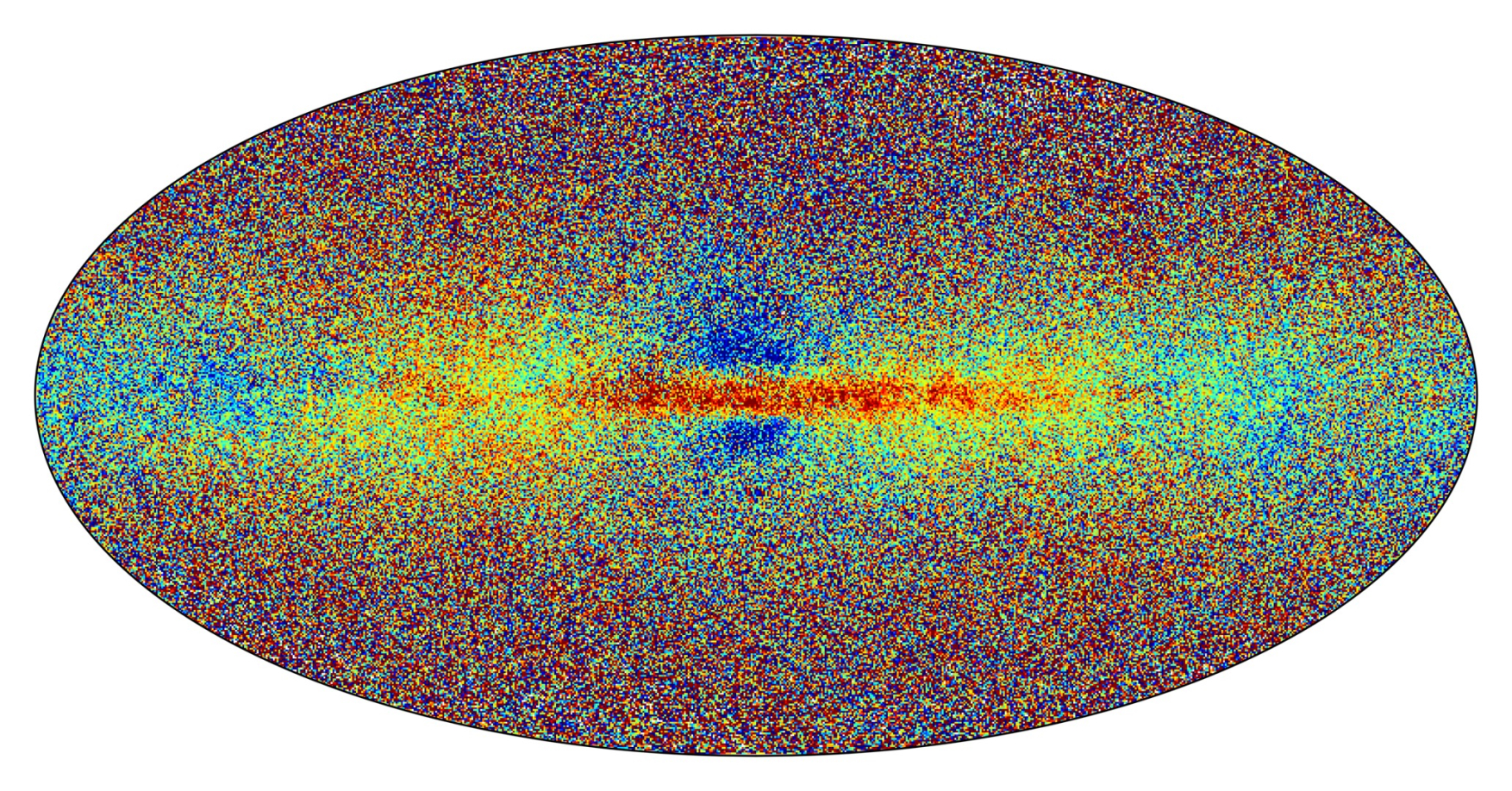 Karta na temelju podataka misije Gaia o kemijskom sastavu zvijezda u Mliječnoj stazi (©ESA).