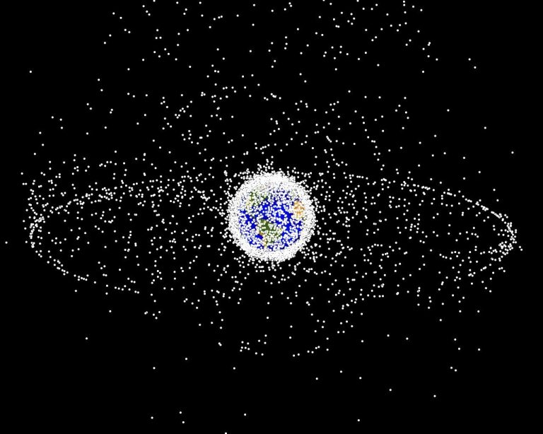 space debris plot NASA