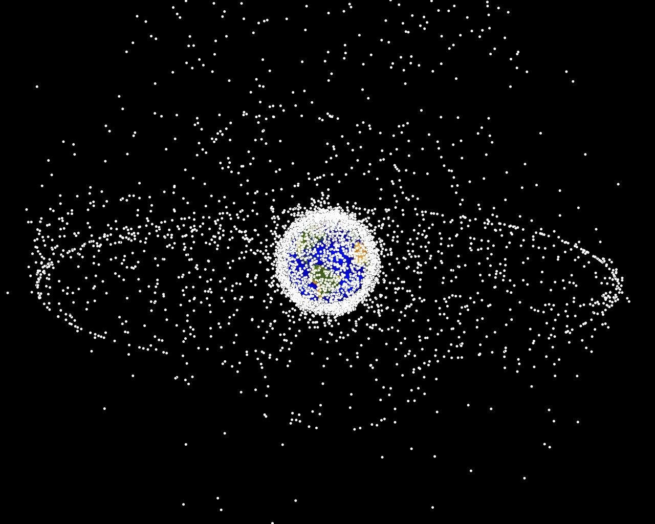 space debris plot NASA