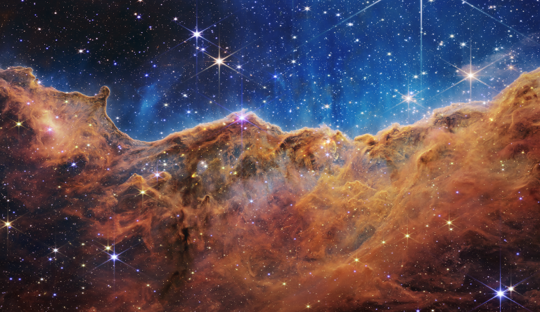 'Kozmičke litice' maglice Eta Carinae kako ih je snimio teleskop James Webb (©NASA/ESA/CSA).