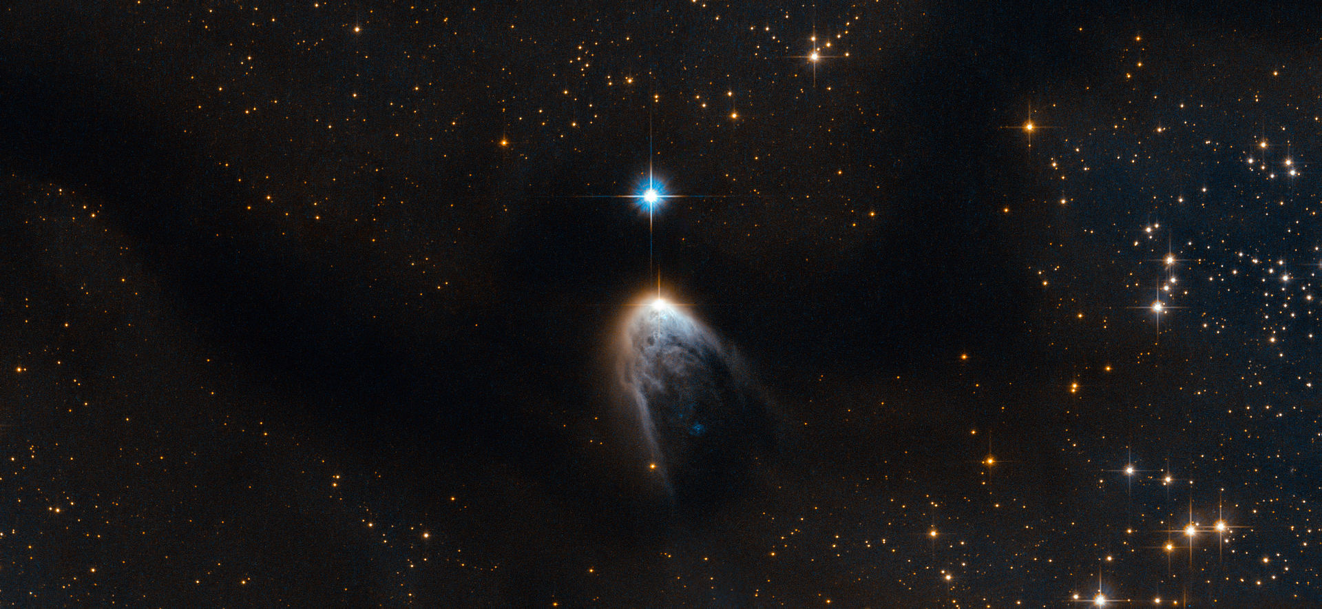 Primjer jednog molekularnog oblaka, u ovom slučaju oblaka 'Circinus' koji ima masu oko 250.000 puta veću od našeg Sunca (©ESA/Hubble/NASA).