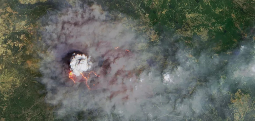 Satelitska snimka šumskog požara - NASLOVNA (copernicus)