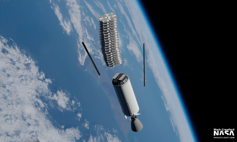 SpaceX Starlink sateliti. Izvor: nasaspaceflight.com.