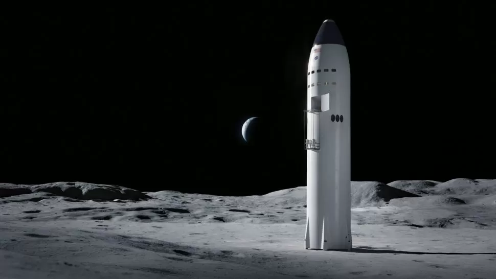 SpaceX na Mjesecu. Izvor: SpaceX/NASA.