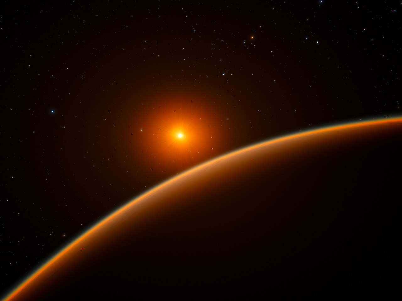 Umjetnički prikaz planeta LHS 1140b (©ESO, spaceengine.org).