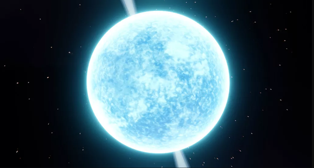 Umjetnički prikaz neutronske zvijezde.