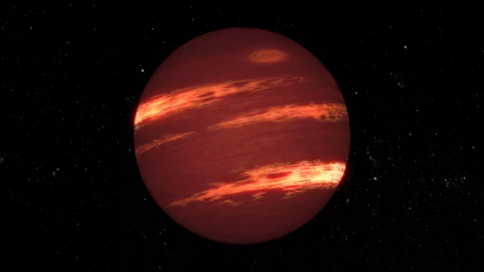 Astronomi su dugo nagađali da su neke vrste smeđih patuljaka obavijene turbulentnom atmosferom koja se brzo mijenja (©NASA/JPL-Caltech).