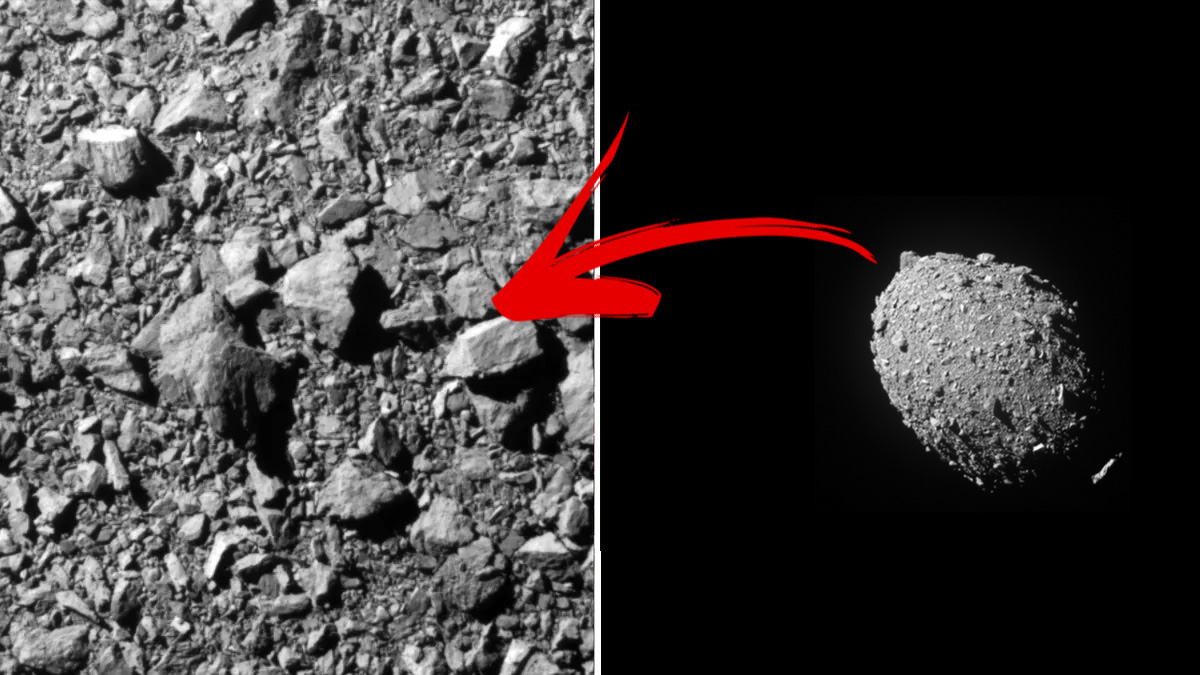 Asteroid Dimorphos. Izvor: Curiosmos.com / Nasa.gov.