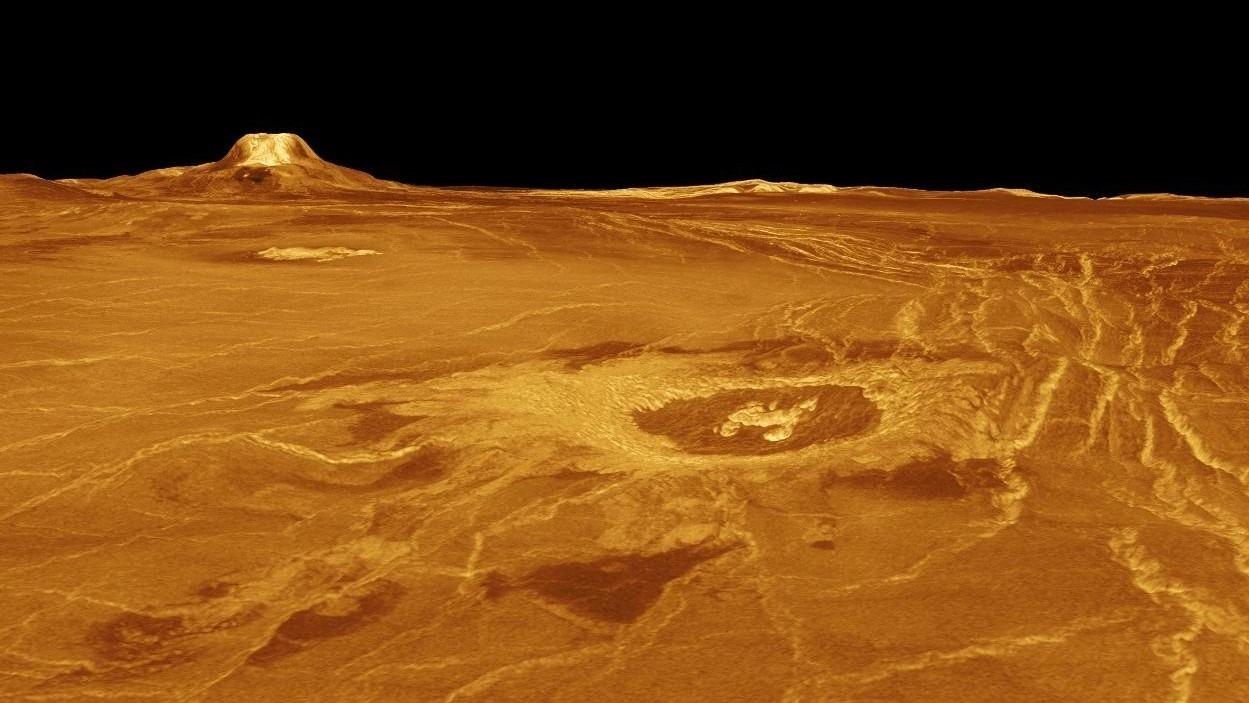 Radarska snimka površine Venere (©ESA).