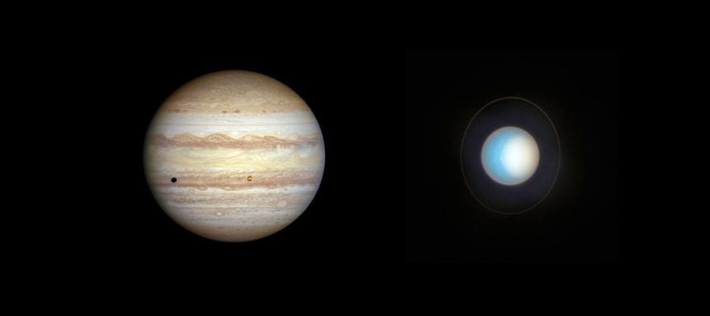 Fotografija Jupitera i Urana.Zasluge: NASA, ESA, STSCI, A. SIMON (NASA).