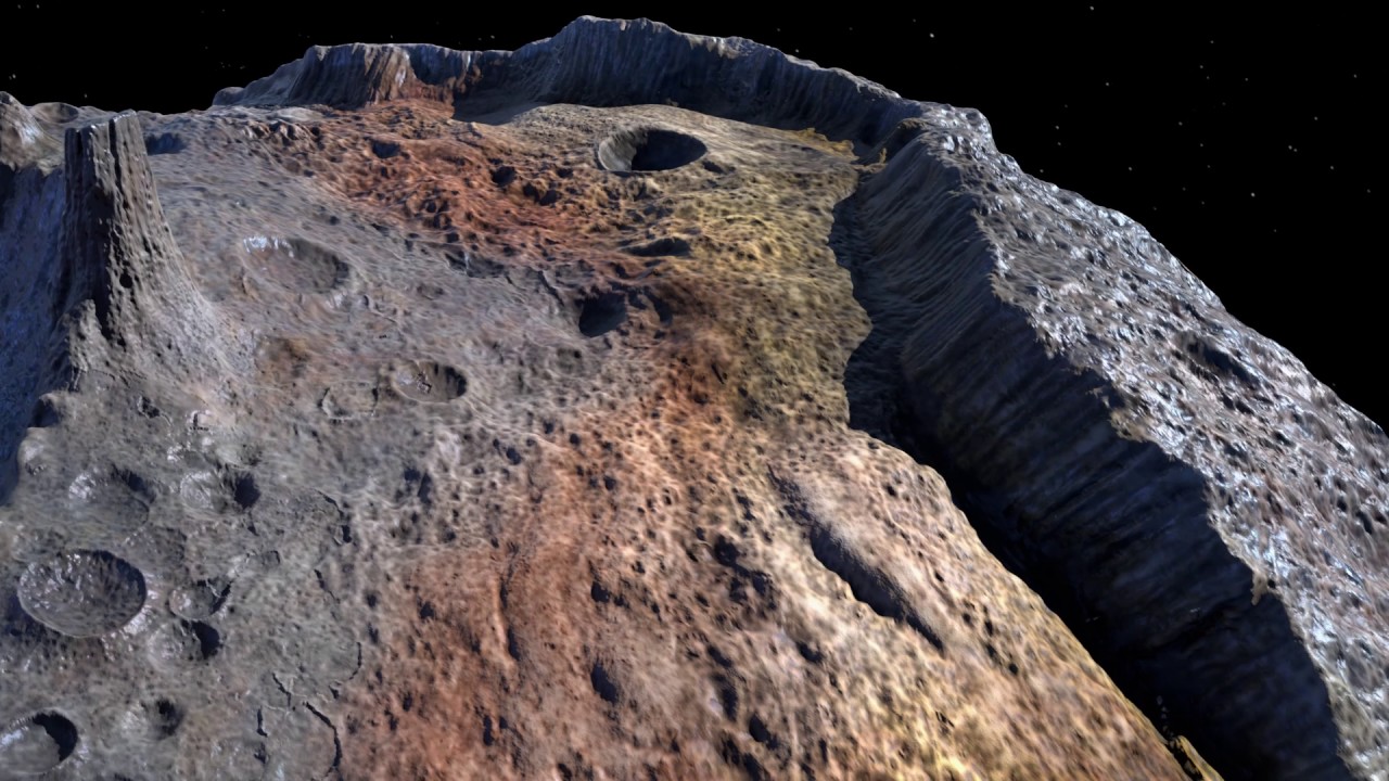 Illustracija kako izgleda površina asteroida Psyche