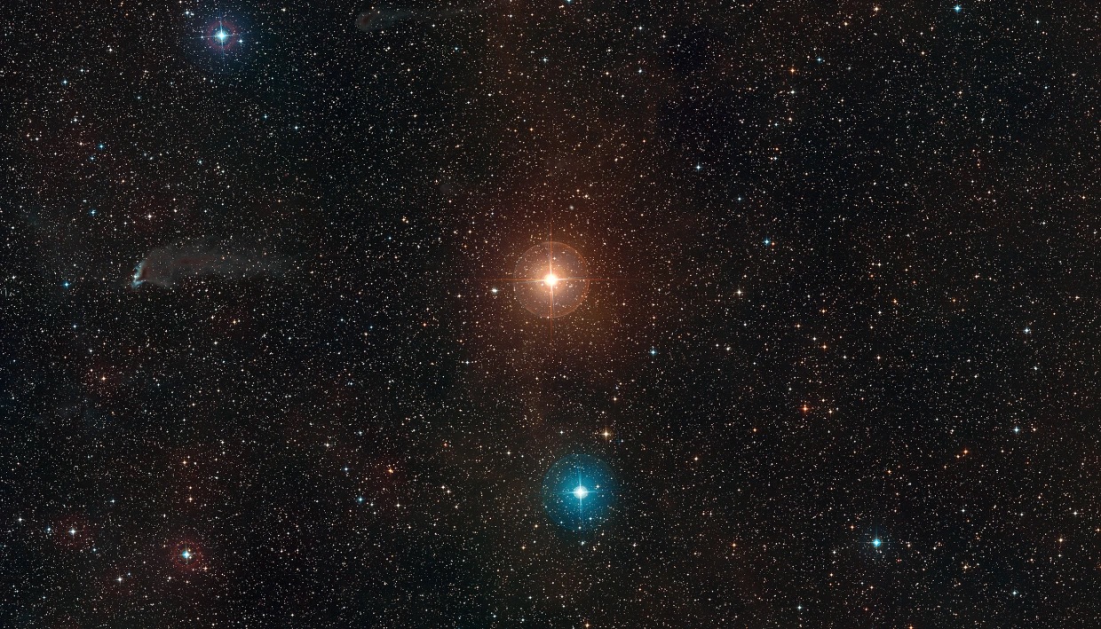Dio neba u južnom zviježđu Puppis koji okružuje zvijezdu crvenog diva L2 Puppis.ESO