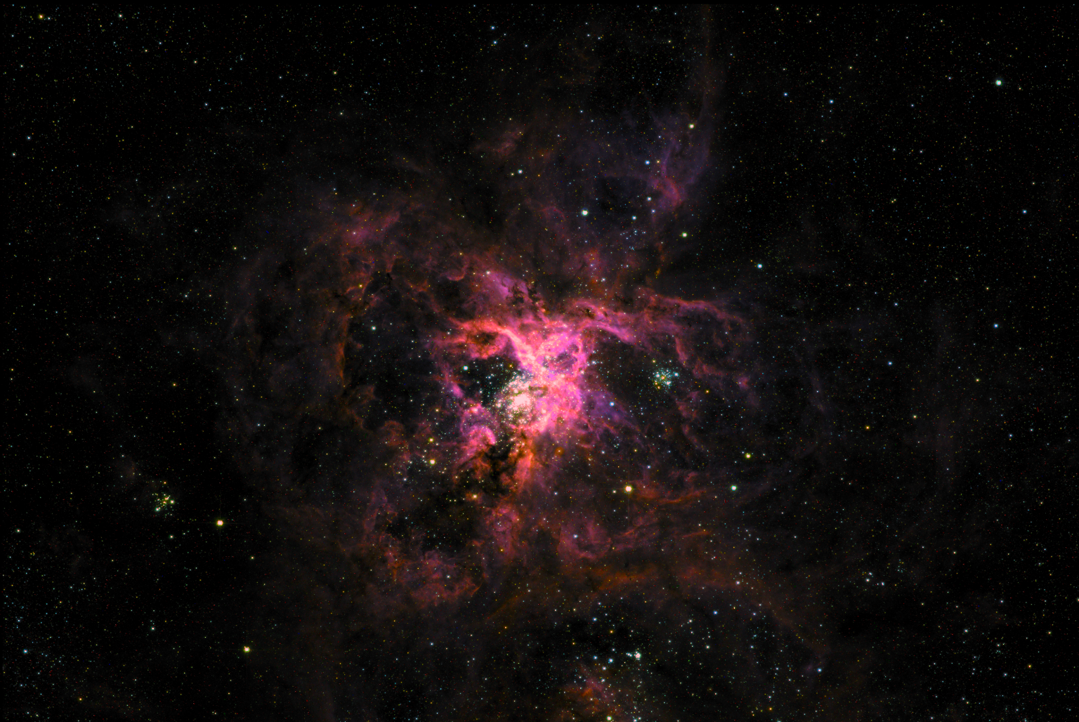 Maglica Tarantula snimljena teleskopom SuperBIT. NASA.