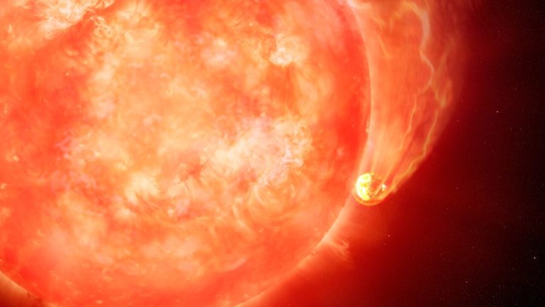 Umjetnički dojam zvijezde koja proždire jedan od svojih planeta