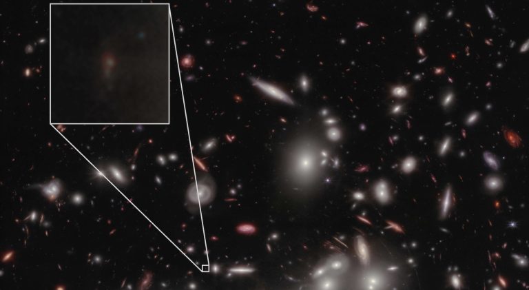 Ovo je najtamnija galaksija u svemiru. Kredit: NASA, ESA, CSA, Sveučilište Swinburne, Sveučilište u Pittsburghu, STScI.