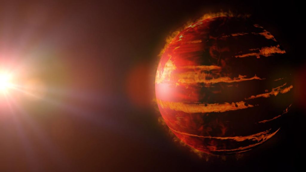 Ilustracija vrućeg Jupitera