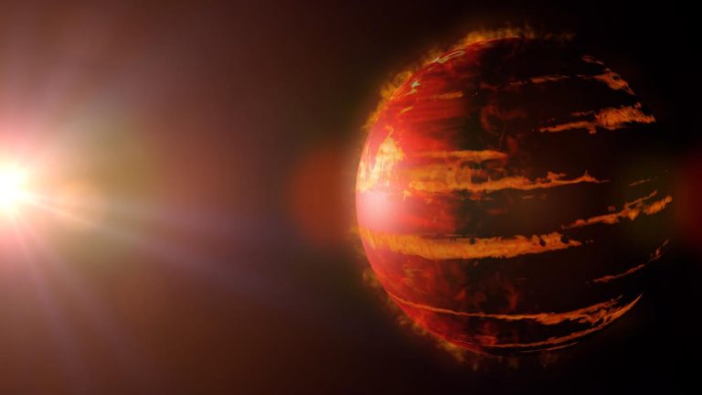 Ilustracija vrućeg Jupitera