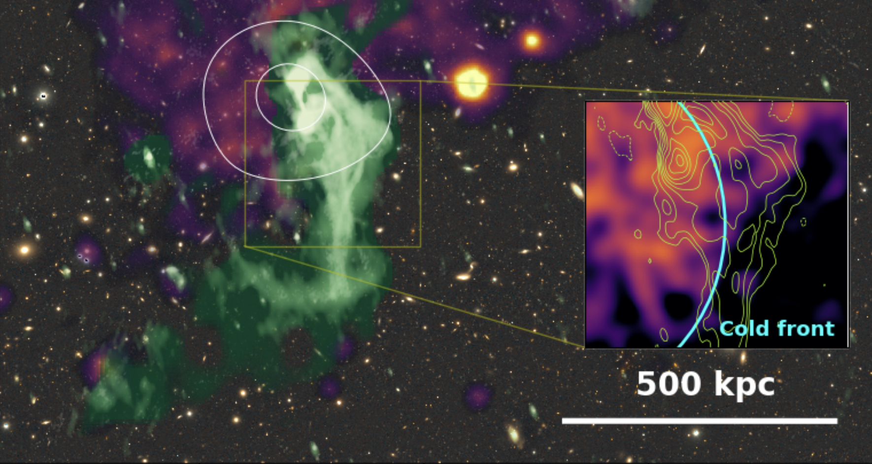 Savijeni radiomlaz velikih razmjera otkriven u galaktičkom skupu Abell 514