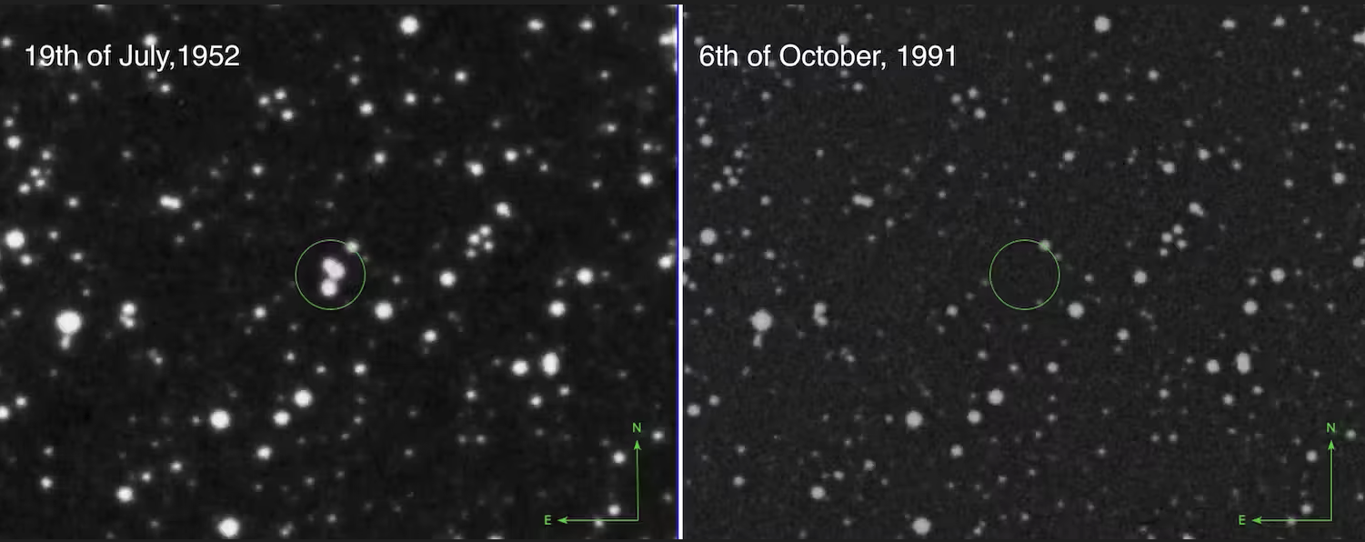 Tri zvijezde koje nestaju. [Uređena verzija slike 2 u višoj razlučivosti u radu Solano et al. (2023)