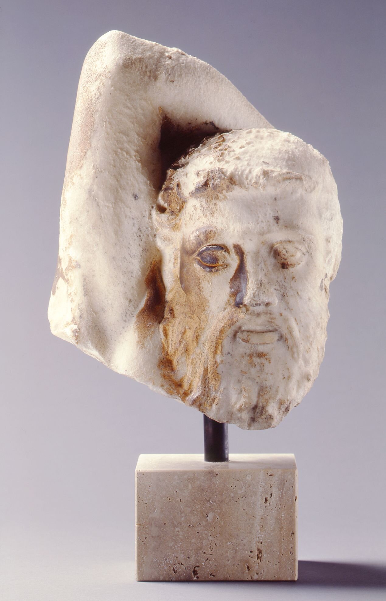 Analizirana glava kentaura iz hrama Partenon, Nacionalni muzej Danske. Zasluge: John Lee, Nacionalni muzej Danske.