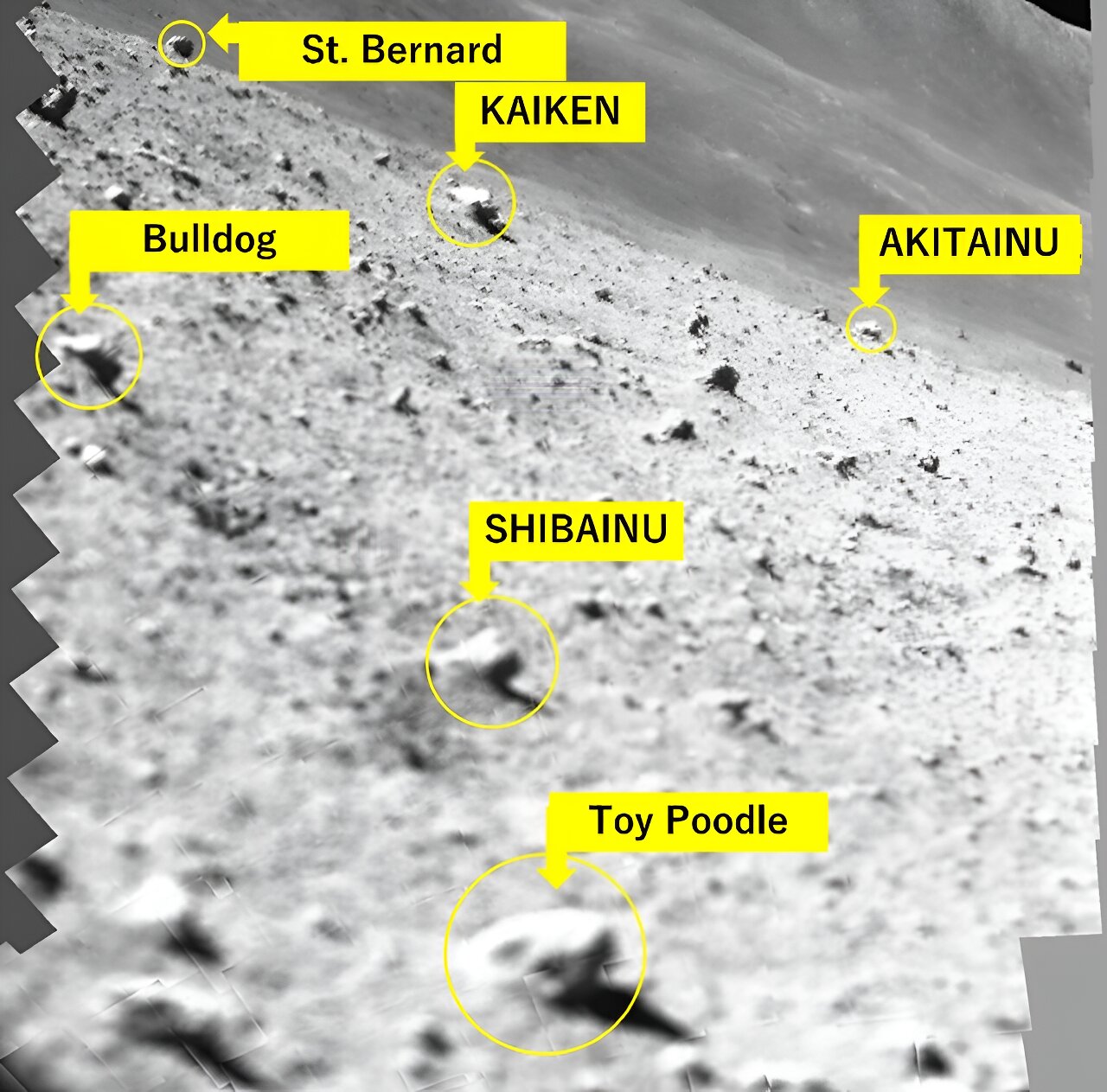Ova fotografija koju je objavila Japanska svemirska agencija JAXA prikazuje mjesečevo kamenje snimljeno spektroskopskom kamerom na modulu Smart Lander for Investigating Moon (SLIM). Zasluge: JAXA.