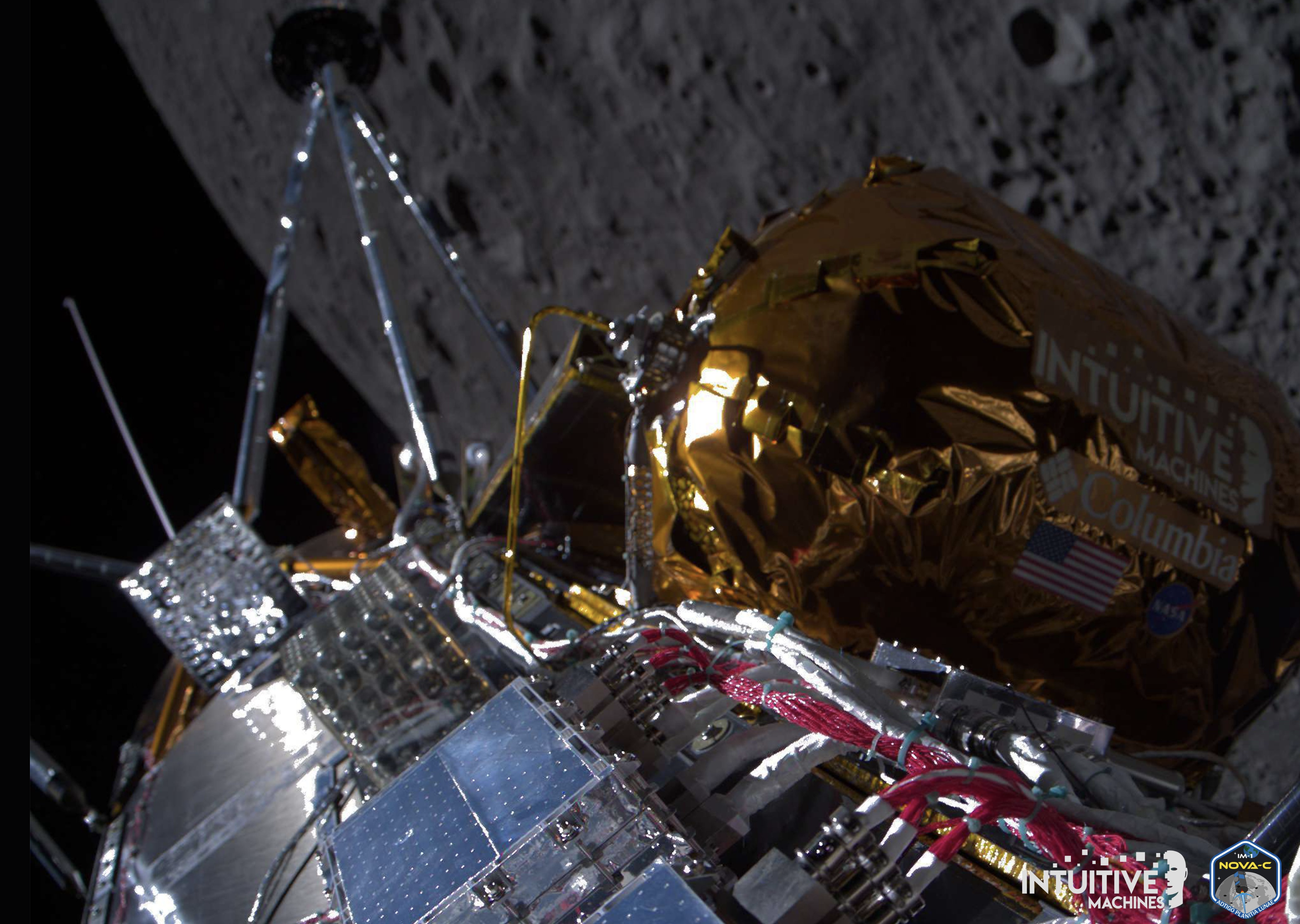 Fotografija pokazuje Odisej kako prolazi preko bliže strane Mjeseca nakon ulaska u Mjesečevu orbitu 21. veljače 2024. Lender je i dalje u izvrsnom zdravlju u mjesečevoj orbiti. Zasluge: Intuitive machines.