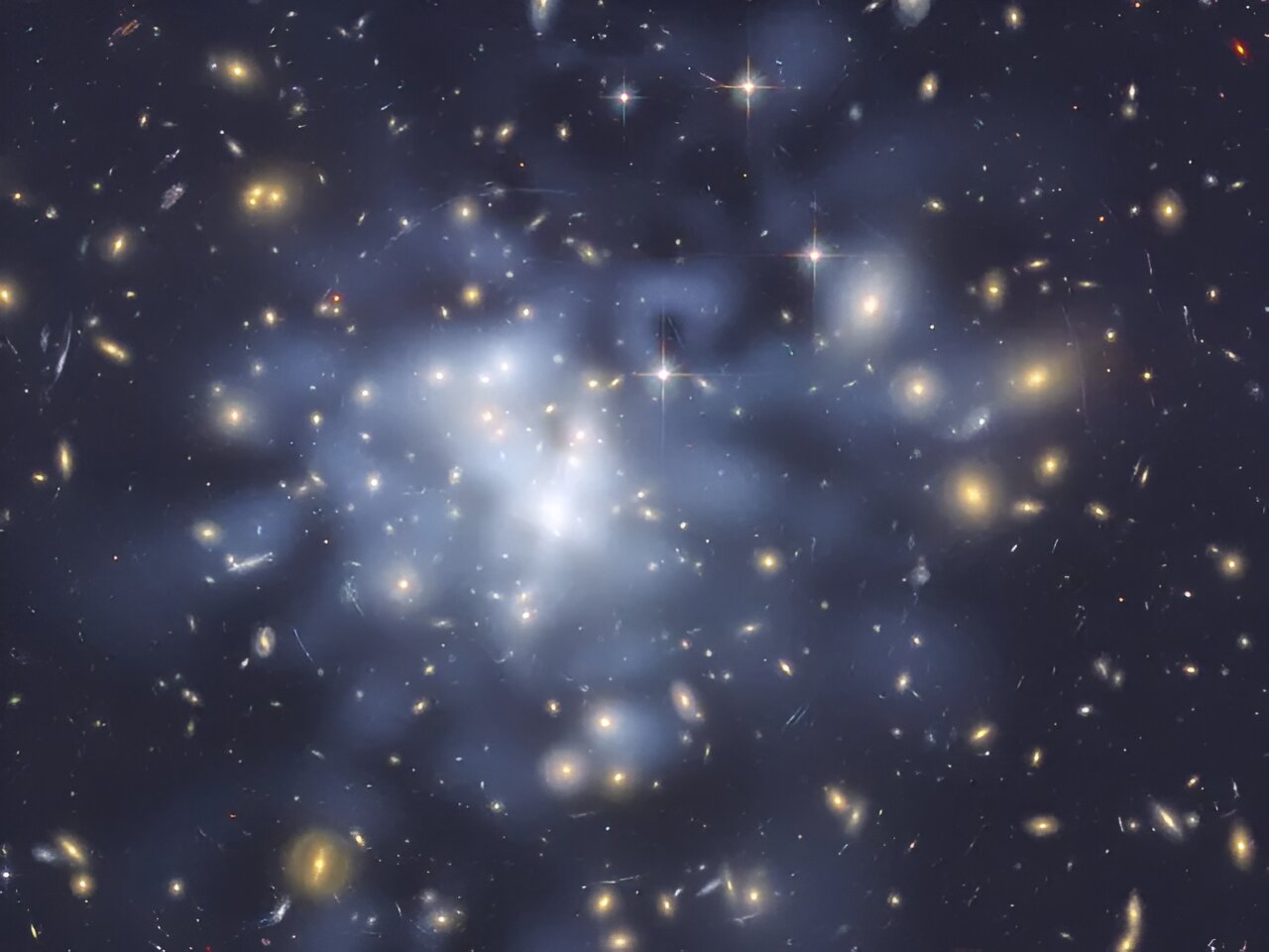 Space and Dark Matter. Zasluge: NASA, ESA i D. Coe (NASA JPL)