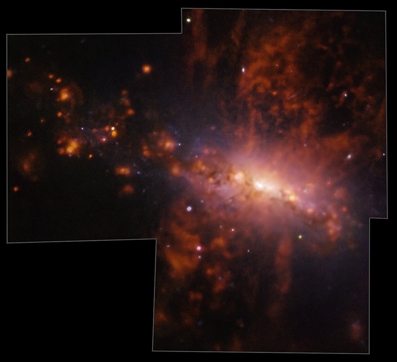 Galaksija NGC 4383 se neobično razvija. Plin teče iz njezine jezgre brzinom od preko 200 km/s. Ova tajanstvena erupcija plina ima jedinstven uzrok: formiranje zvijezda. Izvor: ESO/A. Watts i sur