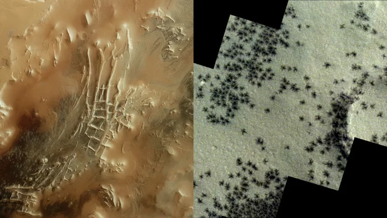 Paukovi na Marsu. Zasluge: ESA-NASA.