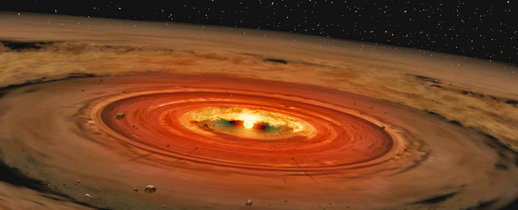 ilustracija protoplanetarnog diska.