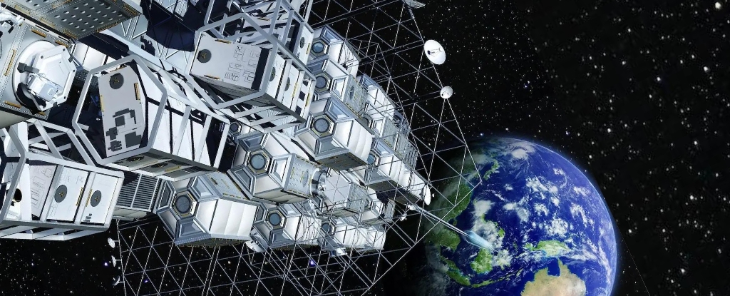 Konceptualni crtež svemirskog lifta tvrtke Obayashi Corporation. (Obayashi Corporation).